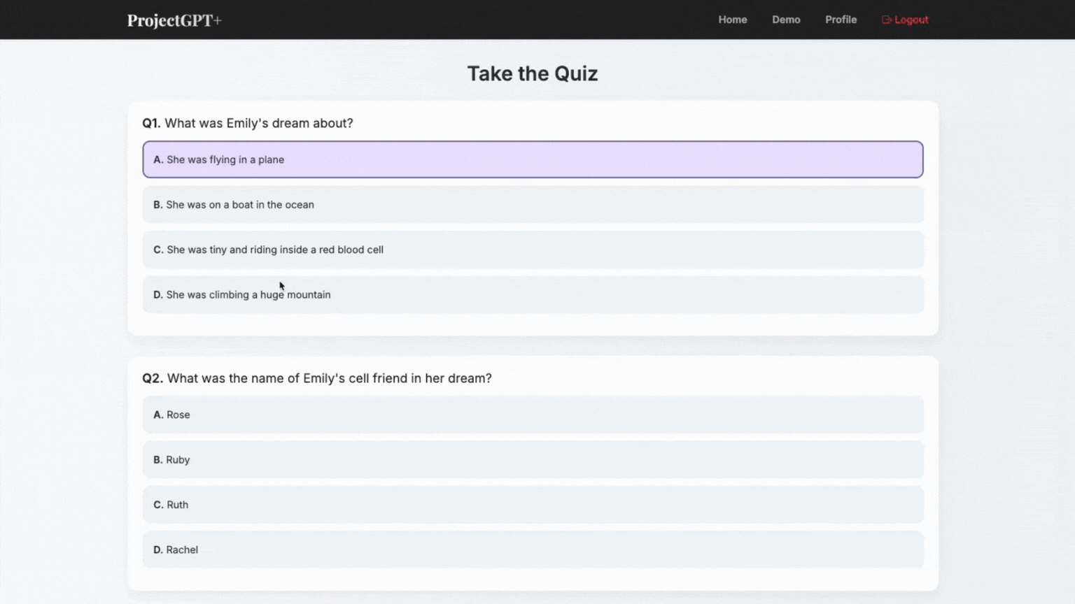 Dashboard Screenshot
